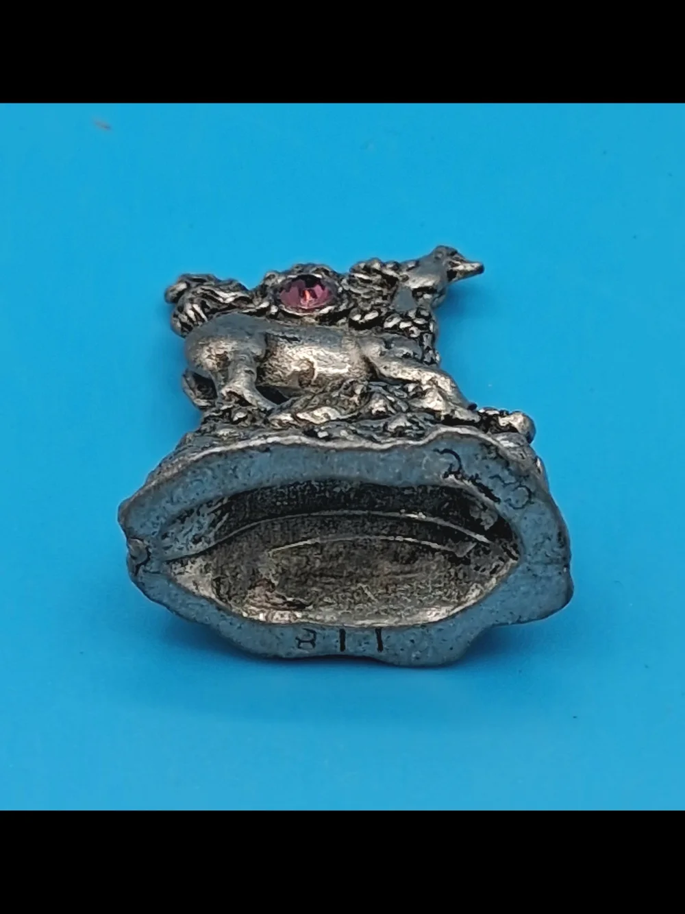Comstock CCI Pewter Princess Mane Fairy Unicorn Jewel Miniature Figurine Agate